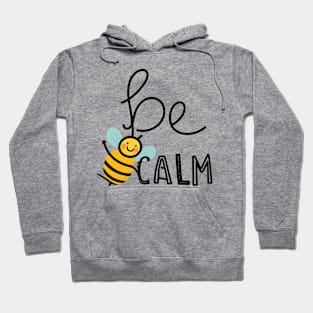 Bee calm - flying Bee with a smiley face Hoodie